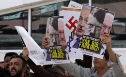 50 gösterici Almanya’nın politikasını protesto etti