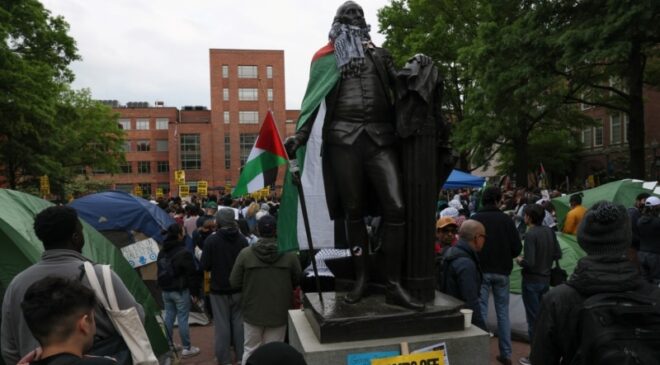 ABD üniversitelerindeki İsrail karşıtı protestolar başkent Washington’a ulaştı