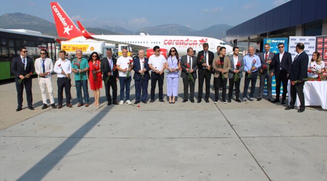 GZP-Alanya Havalimanı’nda Corendon’un ilk Brüksel uçuşu için tören düzenlendi