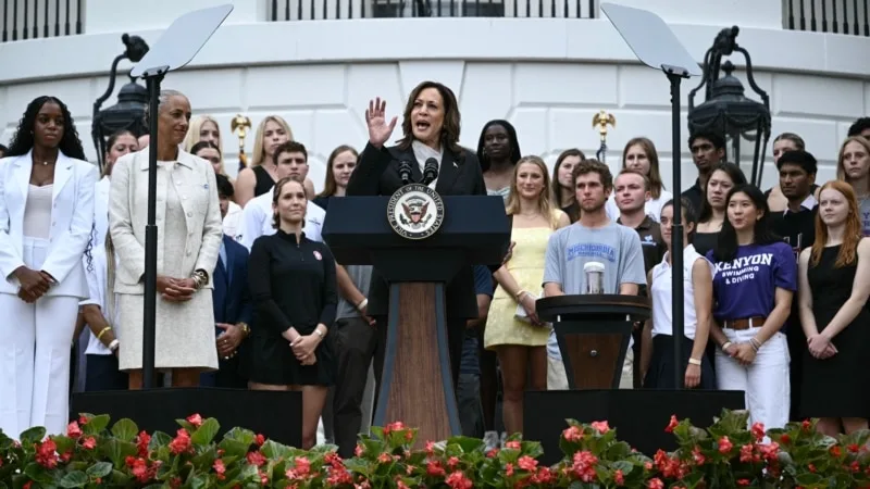 Kamala Harris Biden’ın çekildiğini açıklamasının ardından ilk kez kamera karşısındaydı