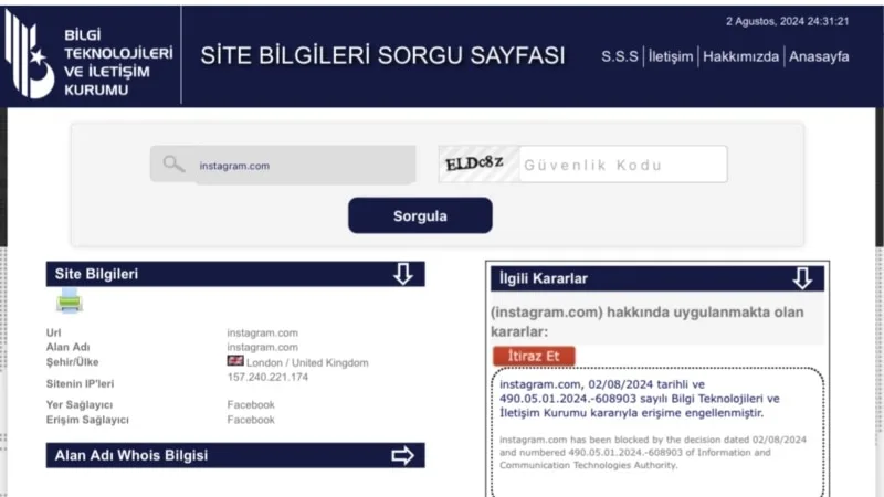 Instagram’a erişim engeli getirildi