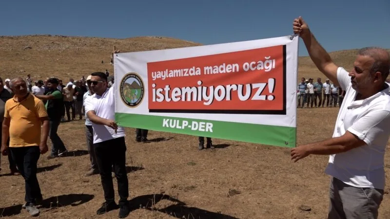 Diyarbakır’da 2 bin rakımlı yaylada maden protestosu