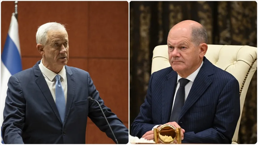 Scholz, İsrailli muhalif siyasetçi Gantz ile görüştü