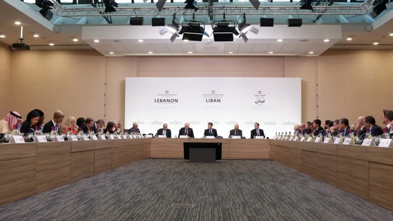 Paris’te düzenlenen Lübnan’a yardım konferansında 1 milyar dolar toplandı