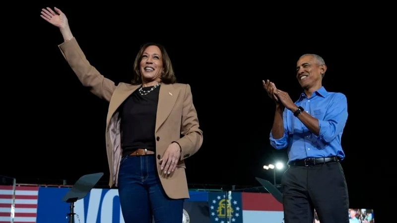 Harris çekişmeli eyalet Georgia’da Obama ile sahne alarak, “erken oy kullanın” çağrısı yaptı