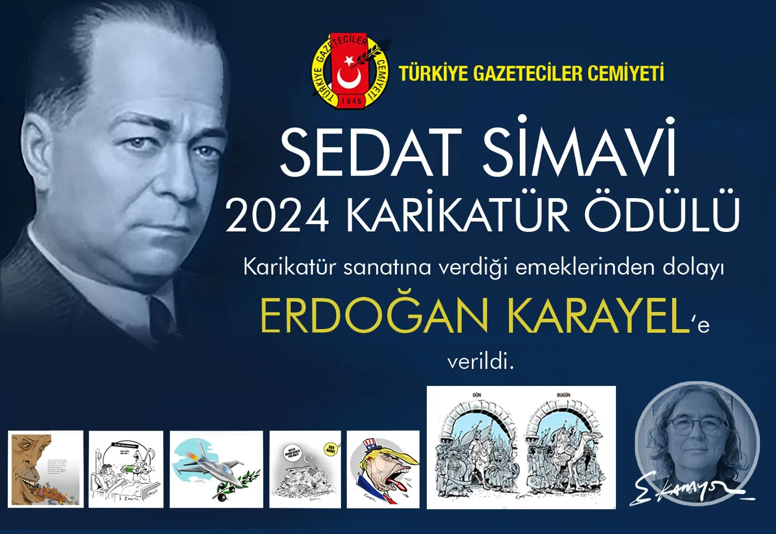 Sedat Simavi Karikatür Ödülü  Erdoğan Karayel’e verildi!..