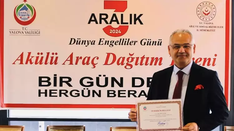 Yalova Valisi’nden Avrupa El Ele Vakfı Başkanı’na teşekkür