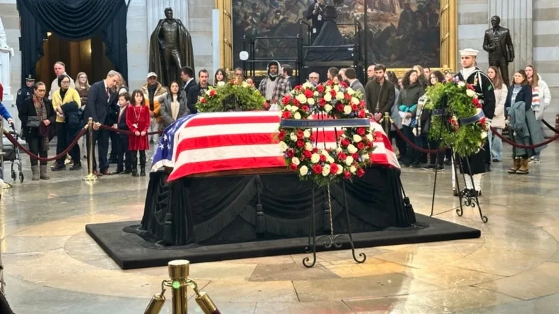 Başkent Washington’da Amerikalılar eski Başkan Carter’a veda ediyor