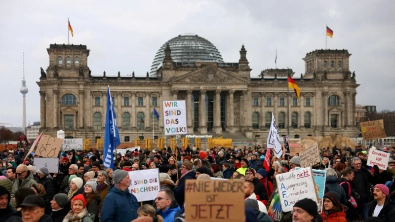 Almanya’da seçimler öncesinde aşırı sağcı AfD’ye karşı büyük protesto