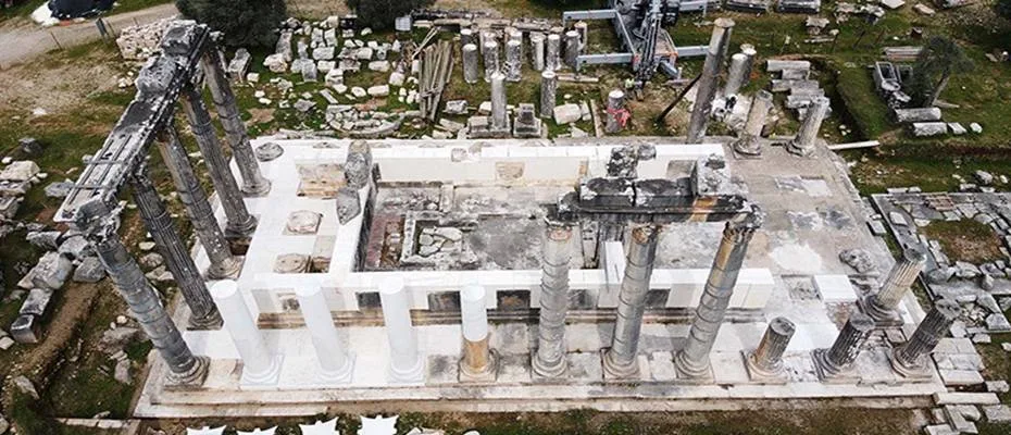Zeus Tapınağı restore edilen sütunlarıyla eski ihtişamına kavuşacak