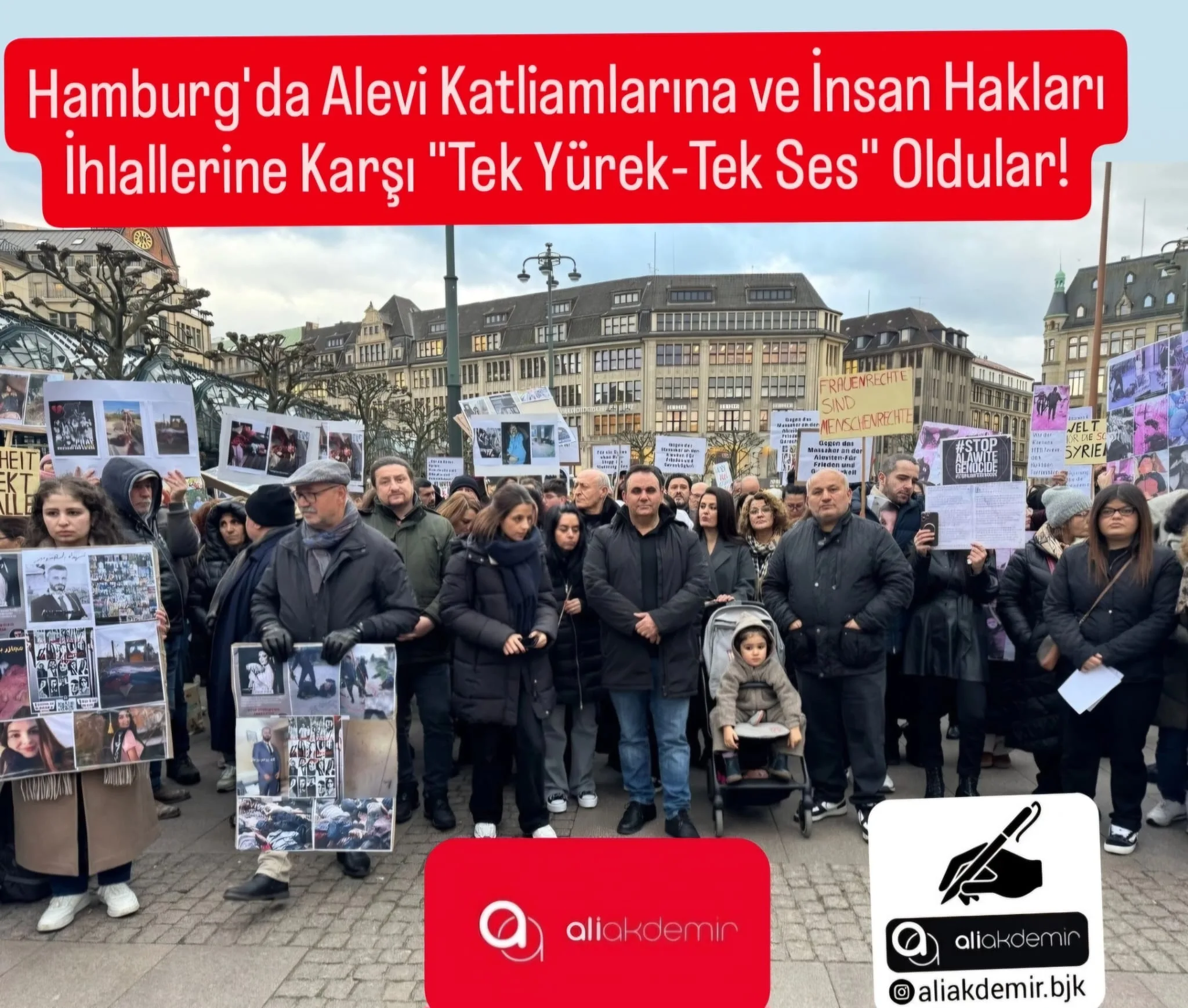 Hamburg, Suriye`deki Alevi Katliamını protesto etti