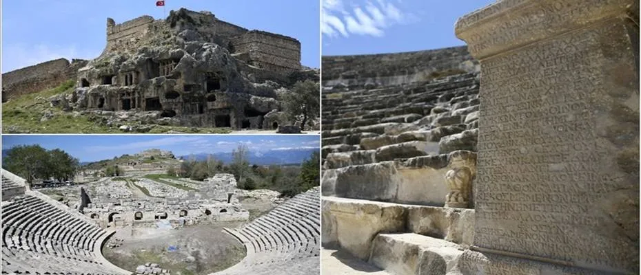 Restorasyonu süren Tlos Antik Kenti’nin tiyatrosu sahne için gün sayıyor