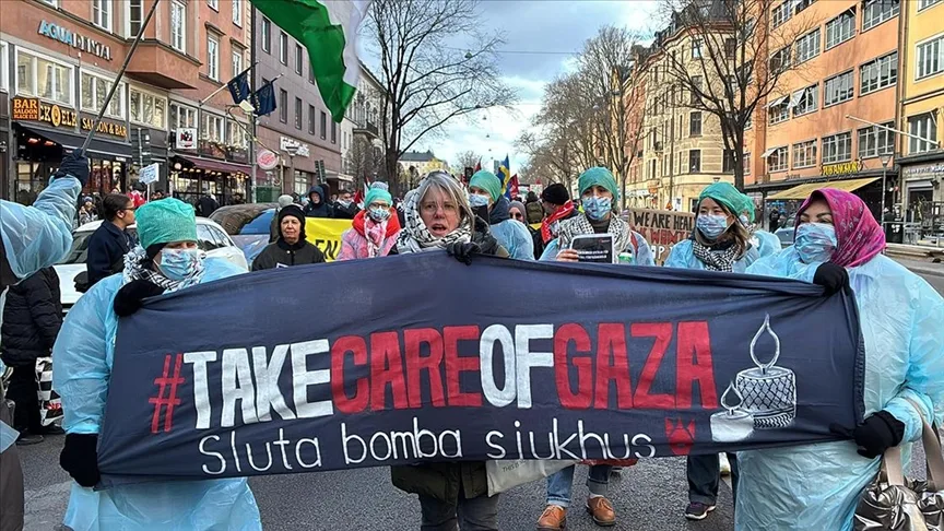 Trump’ın Gazze planı İsveç’te protesto edildi