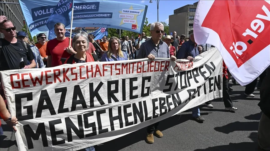 1 Mayıs yürüyüşünde Filistin’e destek sloganları atıldı