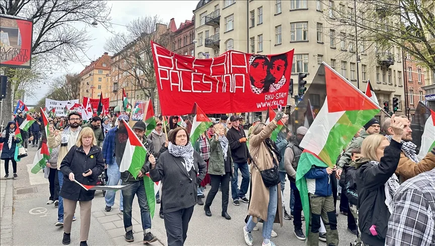 İsveç’te 1 Mayıs’ta ‘Filistin’e özgürlük’ gösterisi