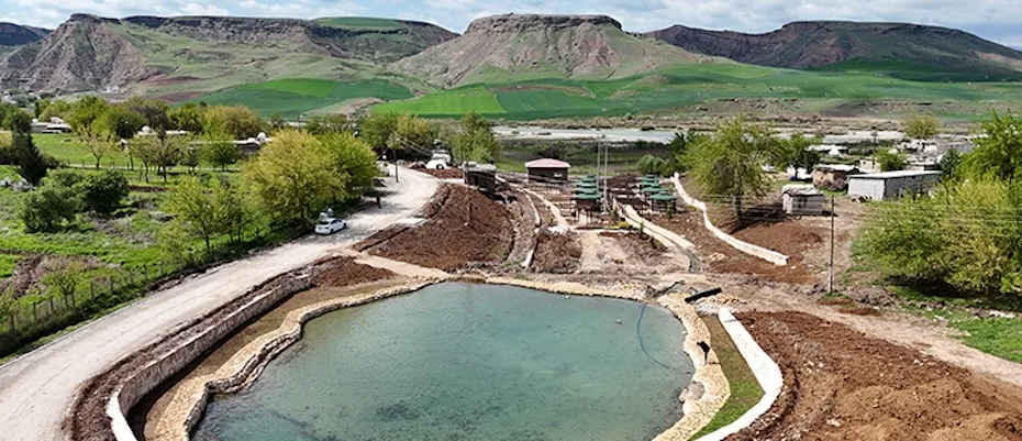 Erzen Antik Kenti’ndeki balıklı göl turizme kazandırılıyor