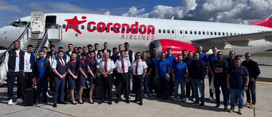 Anadolu Efes, 50nci  yılında ilk deplasman yolculuğunu Corendon Airlines ile yaptı