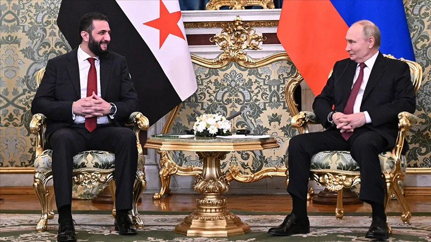 Putin, Suriye Cumhurbaşkanı Şara ile bir araya geldi