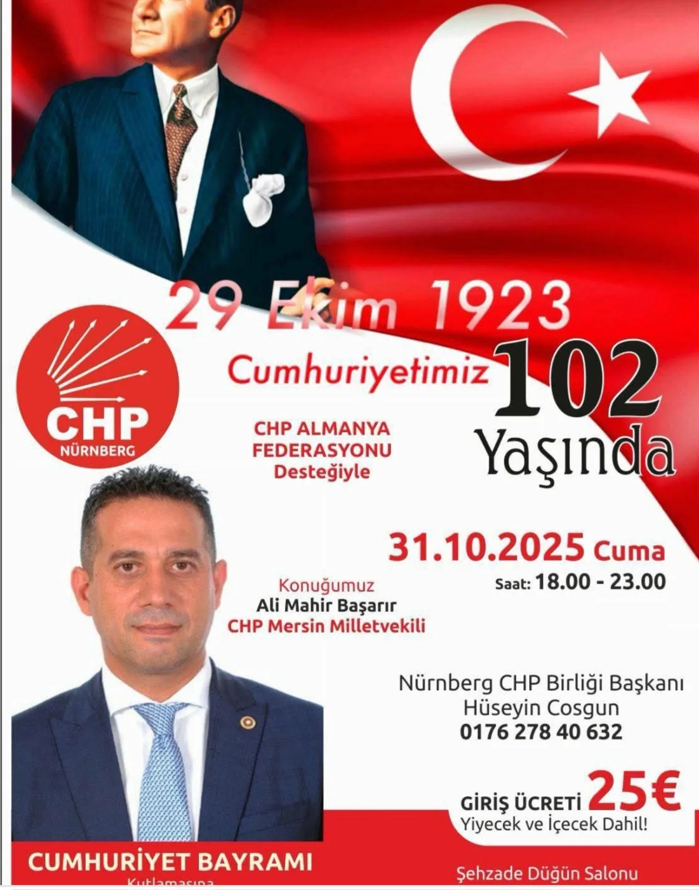 Nürnberg’de Cumhuriyet Bayramı için üç ayrı kutlama