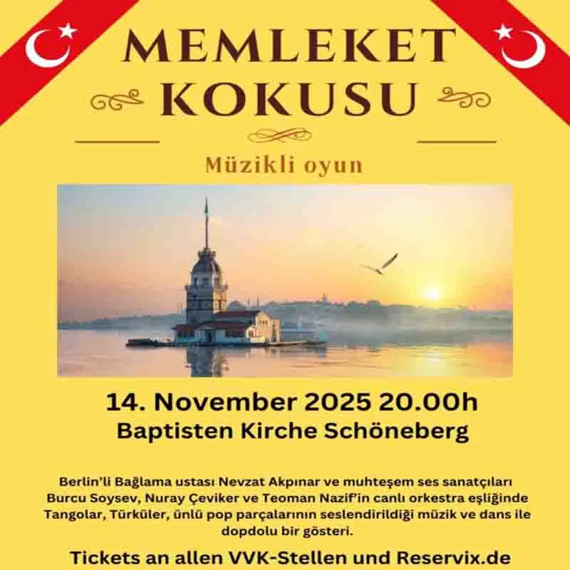Berlin’de “Memleket Kokusu” Müzikli Oyunuyla Unutulmaz Bir Gece