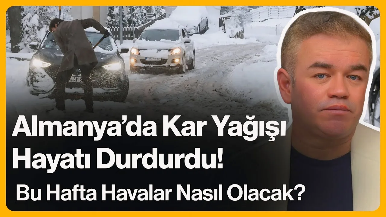 Almanya’da Kar Yağışı Hayatı Durdurdu!