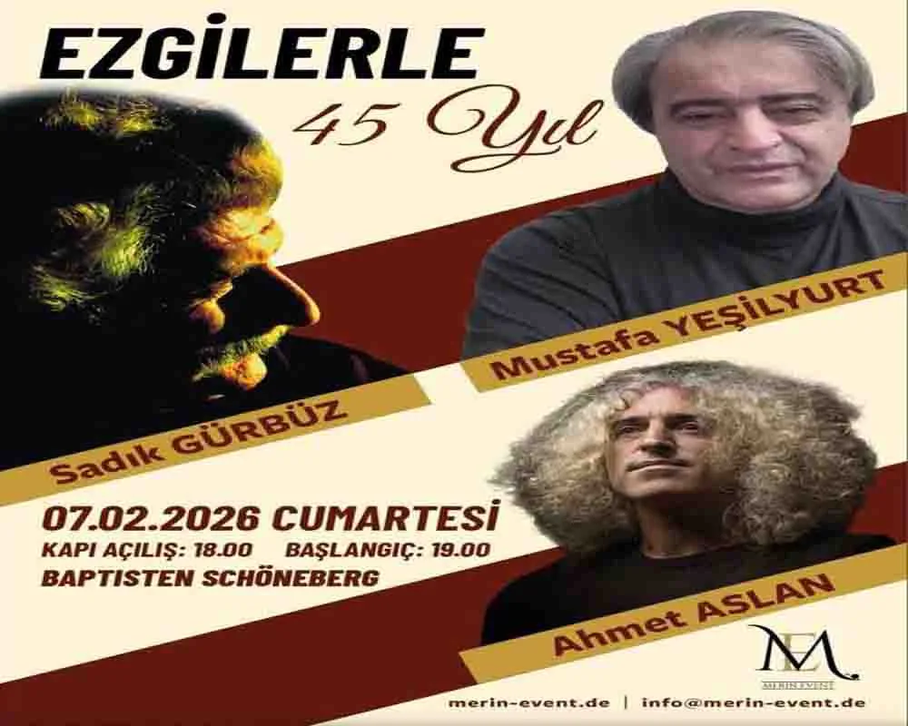 Mustafa Yeşilyurt 45. Sanat Yılını Berlin’de Ezgilerle Kutluyor