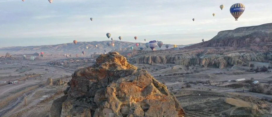 Kapadokya’da balon turlarına katılım 754 bini aştı