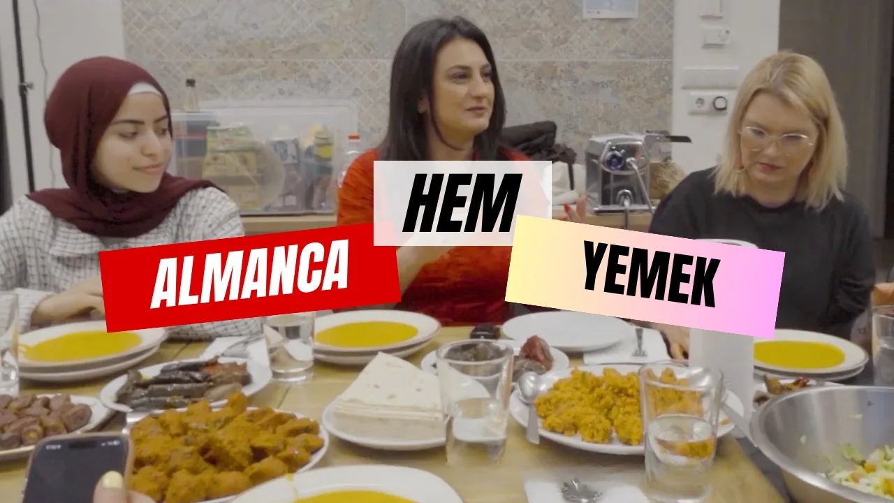 Hem yemek yapıyorlar hem de Almanca öğreniyorlar