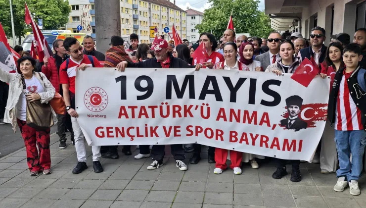 Nürnberg’de Coşkulu 19 Mayıs Yürüyüşü: “Hepimiz Atatürk’üz”
