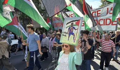 Berlin’de Filistin’e destek gösterisi düzenlendi