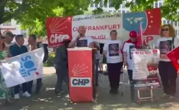 Frankfurt’ta CHP Kurultayı’nın iptal kararı protesto edildi