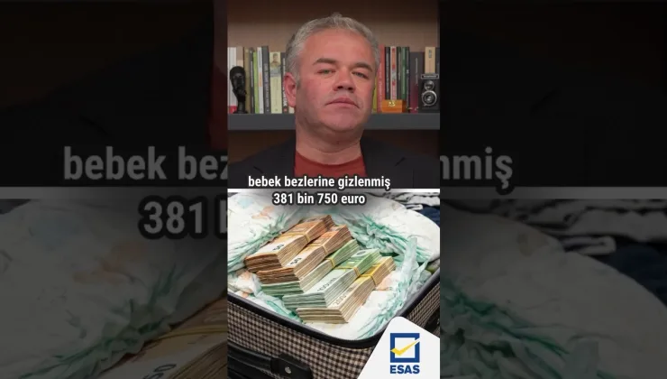 Bebek bezlerinin arasına 382 bin euro saklayan yolcu…