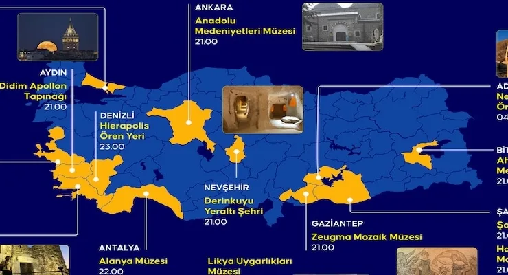 Geceleri acık olan ören yerleri
